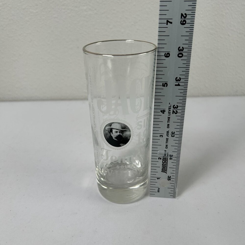 Jack Daniels High Ball Glass Tennessee Whiskey Tall Silver Rim Sour Mash - Picture 9 of 10
